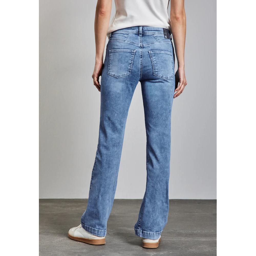 STREET ONE Bootcut-Jeans High Waist