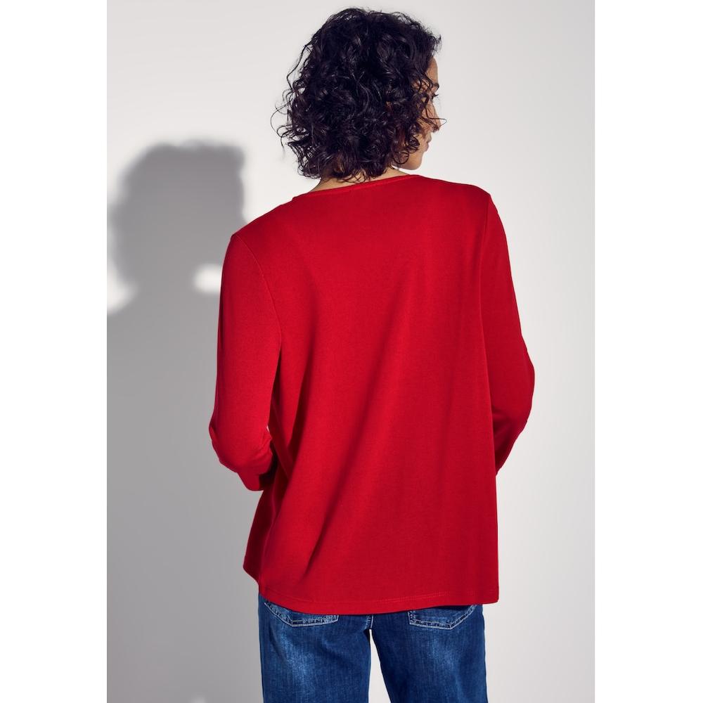 STREET ONE Cardigan Aus Softem Materialmix