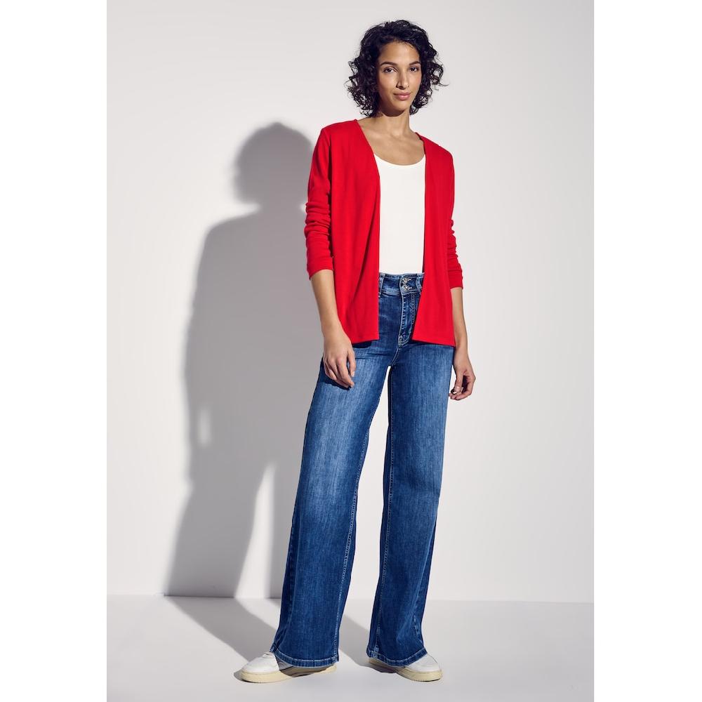 STREET ONE Cardigan Aus Softem Materialmix