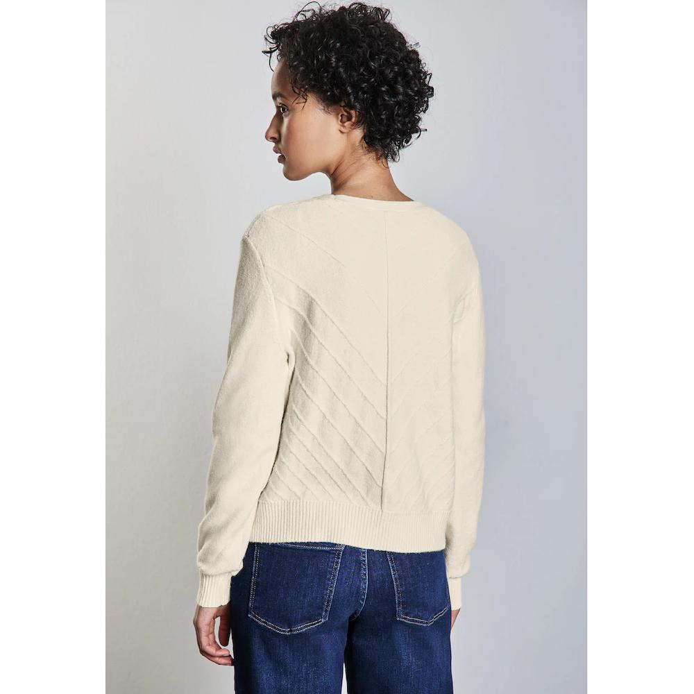 STREET ONE Cardigan Aus Softem Materialmix