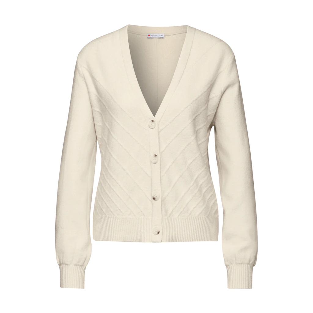 STREET ONE Cardigan Aus Softem Materialmix