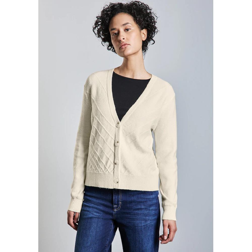 STREET ONE Cardigan aus softem Materialmix