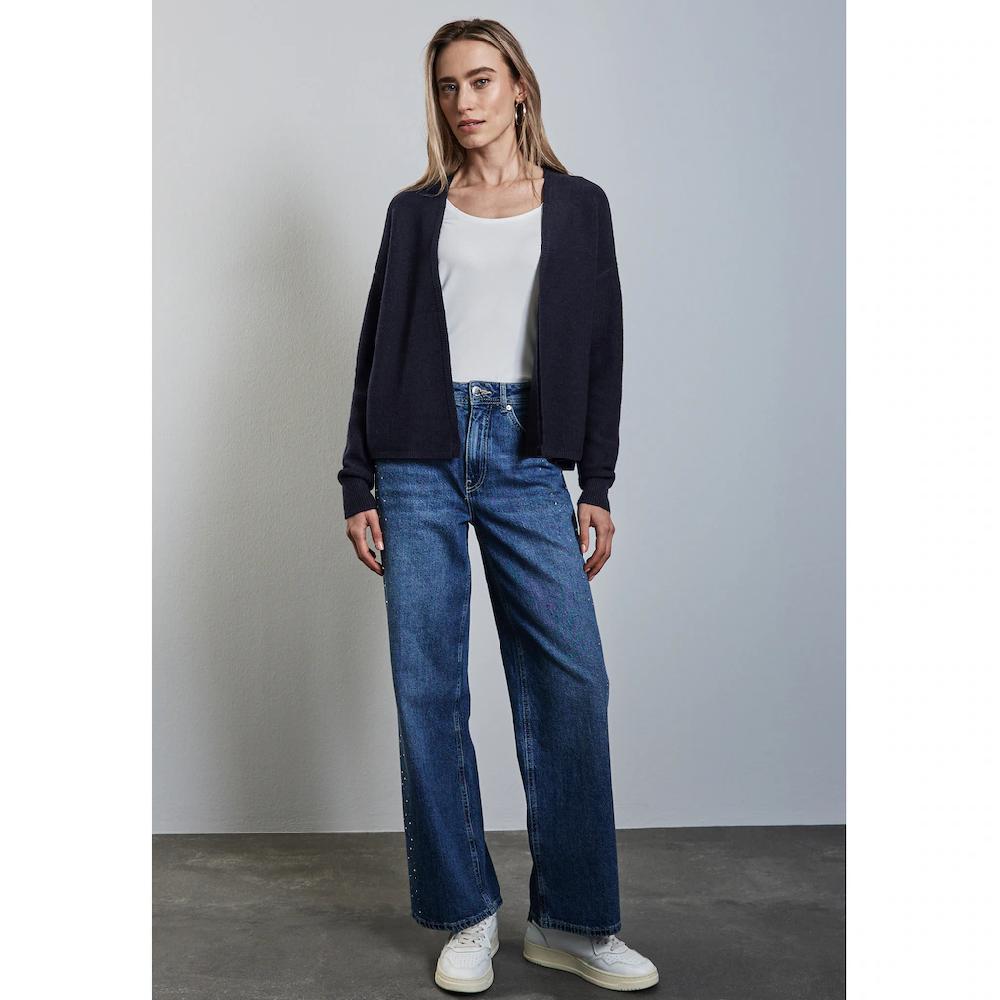 STREET ONE Cardigan Im Angenehmen Materialmix