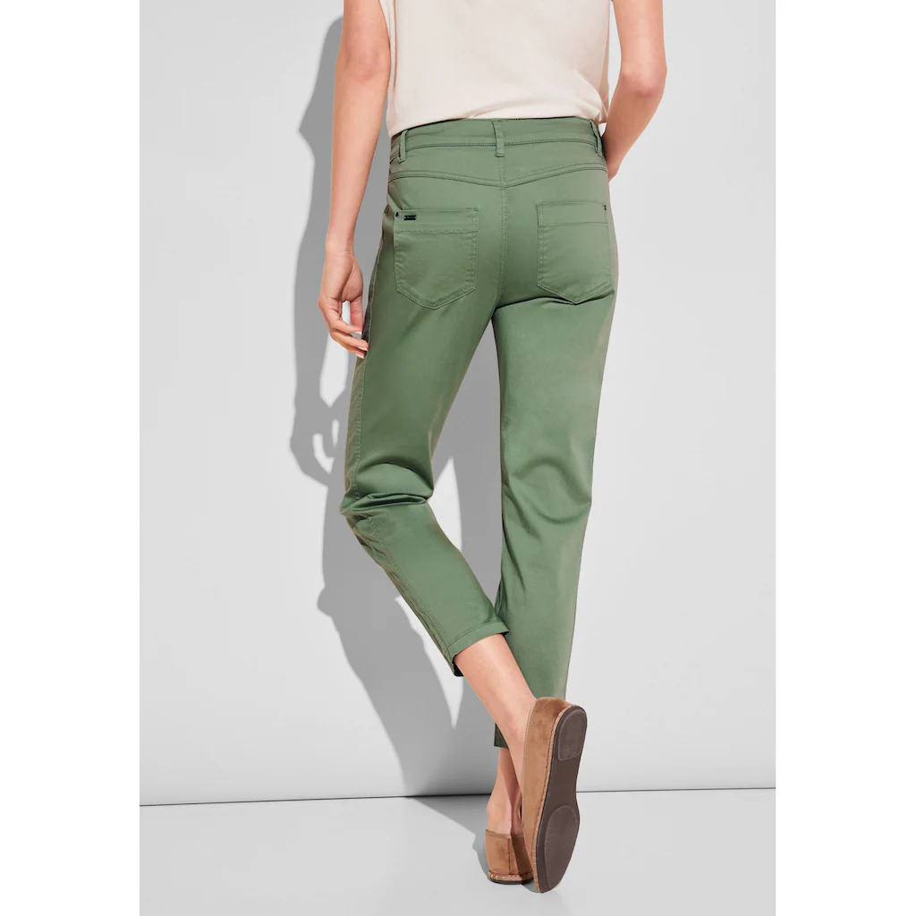 STREET ONE Chinohose In Satin-Optik