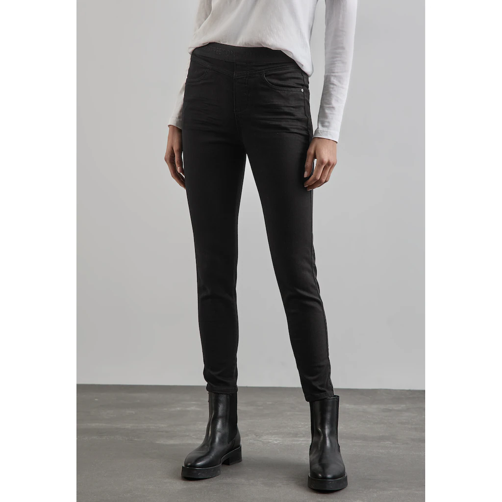STREET ONE Gerade Jeans Im Elastischen Materialmix
