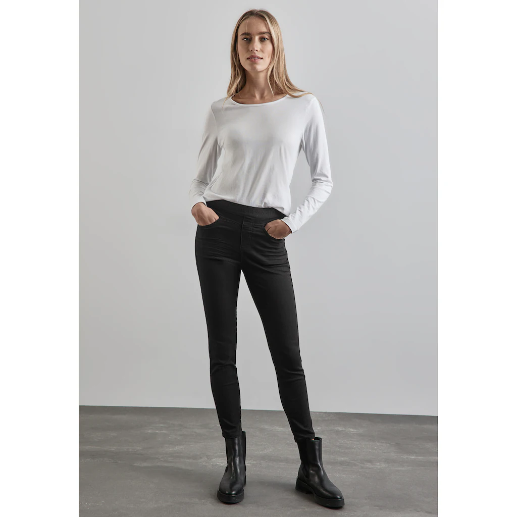 STREET ONE Gerade Jeans Im Elastischen Materialmix