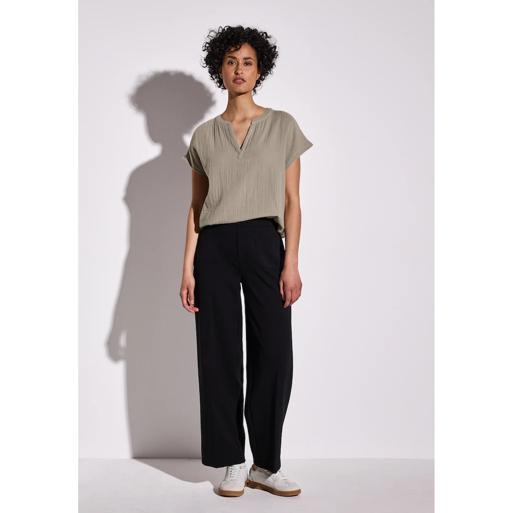 STREET ONE Hemdbluse Aus Reiner Baumwolle