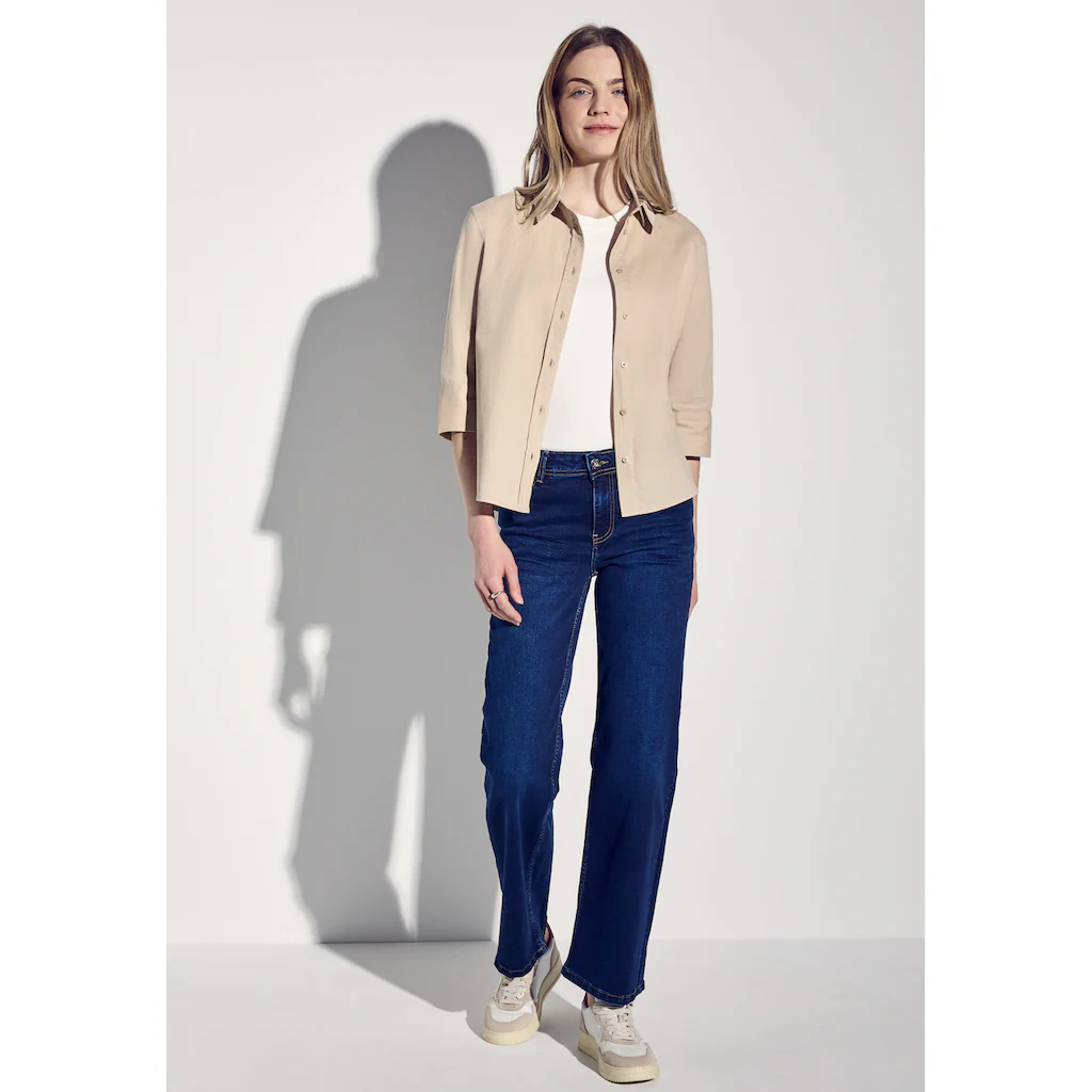 STREET ONE Hemdbluse Aus Reiner Baumwolle