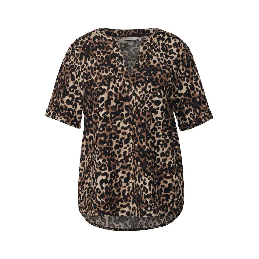 STREET ONE Hemdbluse Mit Geschlitztem Rundhalsausschnitt