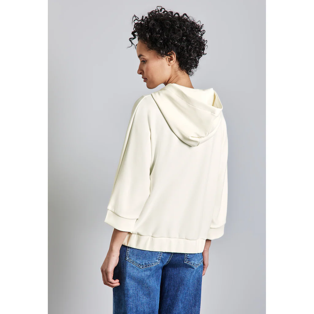 STREET ONE Hoodie In Silk-Look