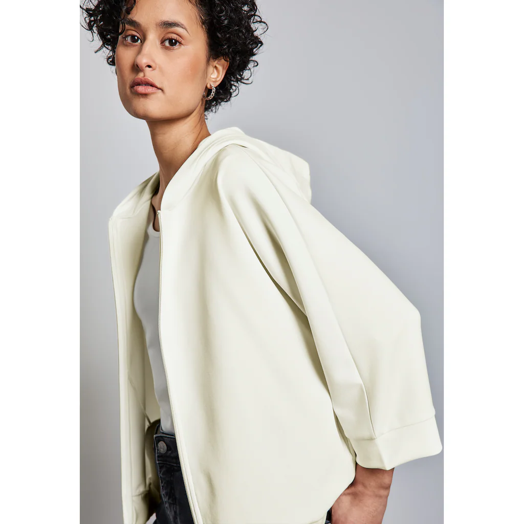 STREET ONE Hoodie In Silk-Look