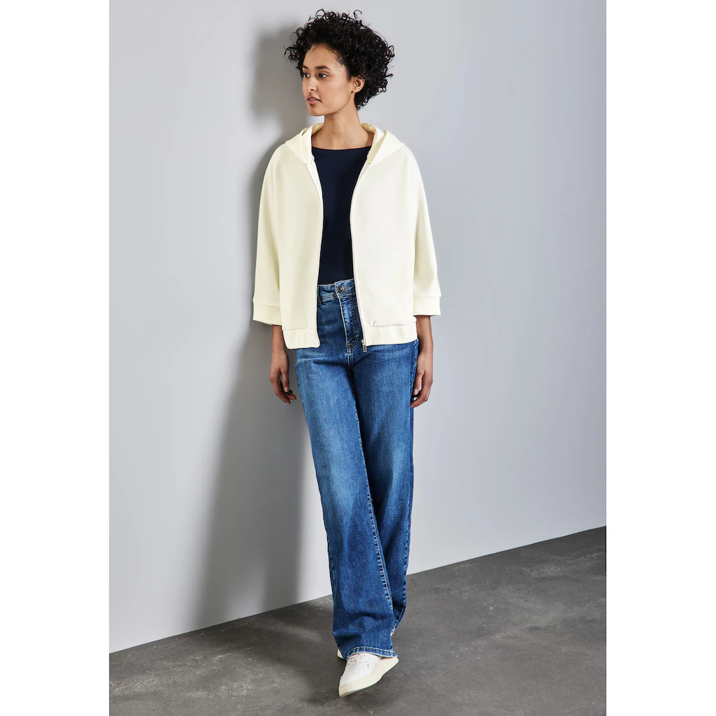 STREET ONE Hoodie In Silk-Look