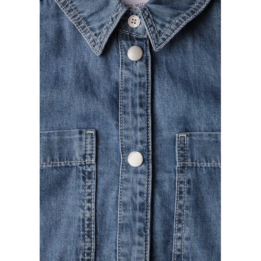 STREET ONE Jeansbluse Mit Druckknöpfen