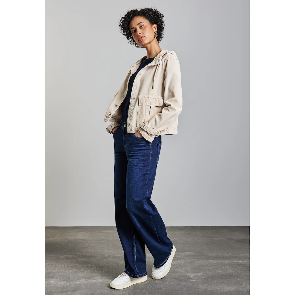 STREET ONE Jeansjacke Mit Kapuze Mit Kapuze Mit Tunnelzugband