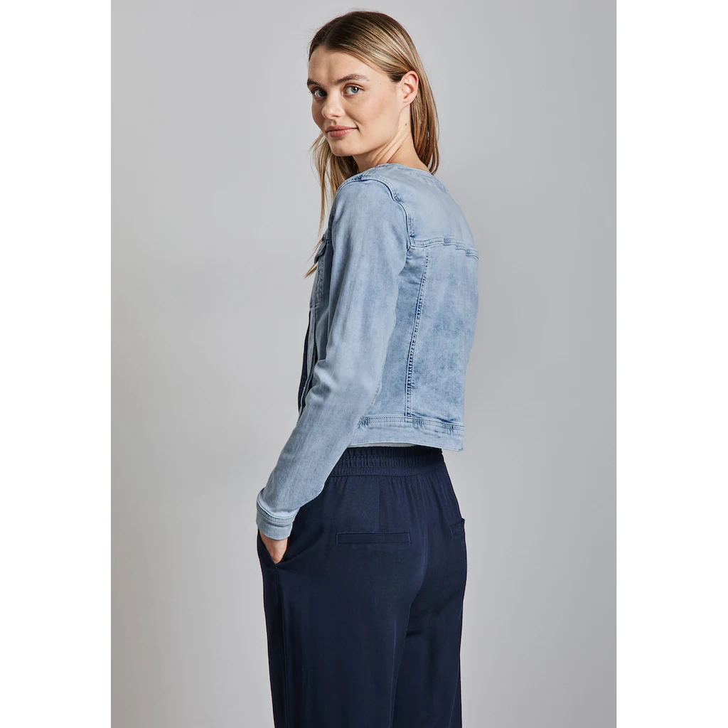 STREET ONE Jeansjacke Ohne Kapuze Mit Brusttaschen