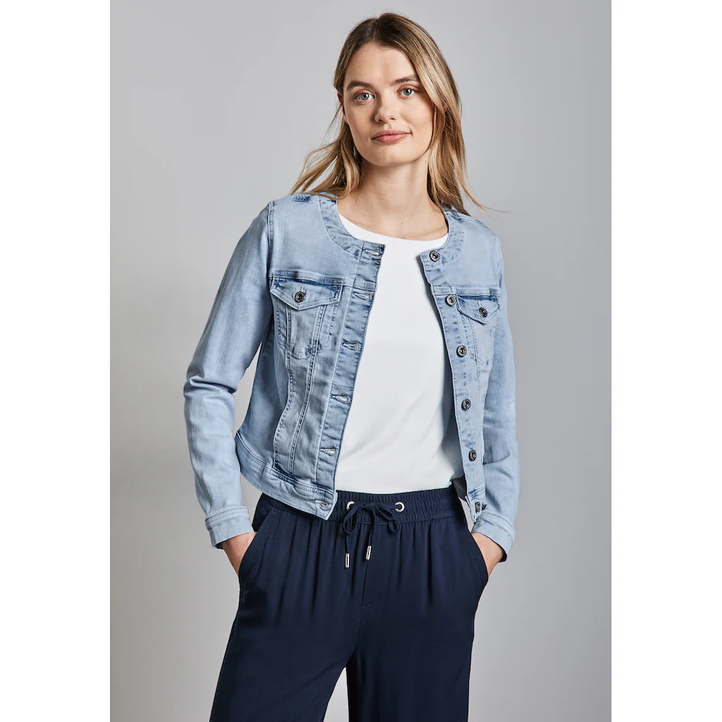 STREET ONE Jeansjacke ohne Kapuze mit Brusttaschen
