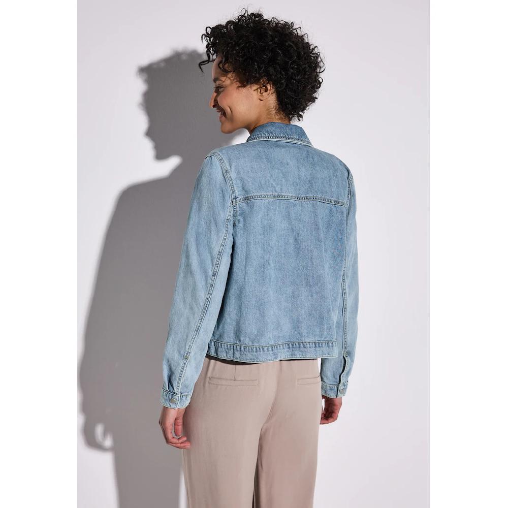 STREET ONE Jeansjacke Ohne Kapuze Mit Knopfleiste