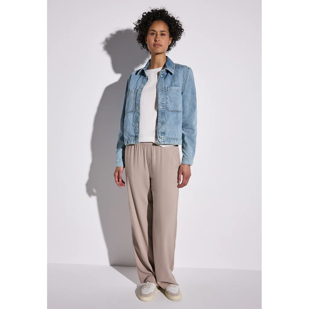 STREET ONE Jeansjacke Ohne Kapuze Mit Knopfleiste