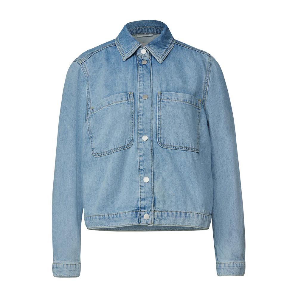 STREET ONE Jeansjacke Ohne Kapuze Mit Knopfleiste