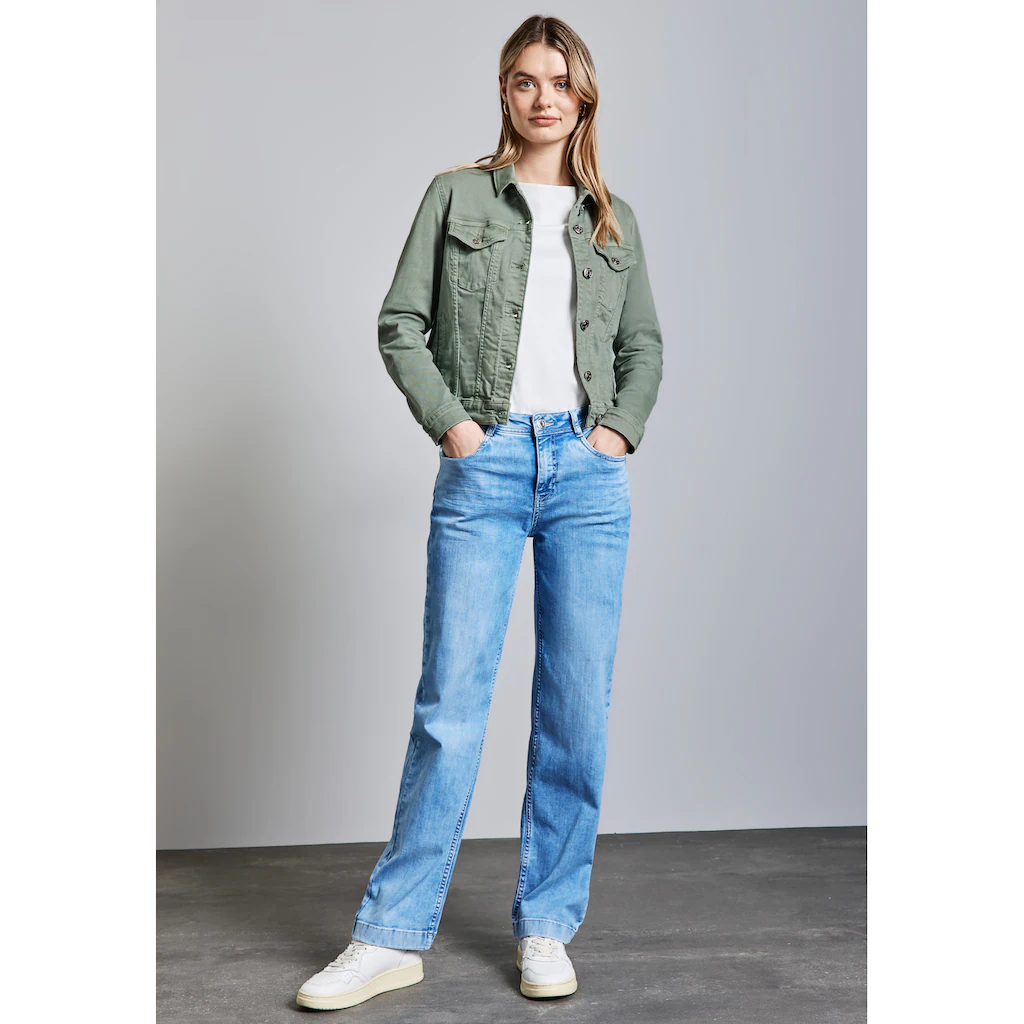 STREET ONE Jeansjacke Ohne Kapuze Mit Kragen