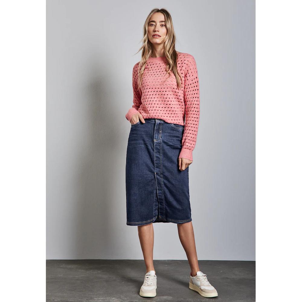 STREET ONE Jeansrock Aus Baumwolle Mit Stretchanteil