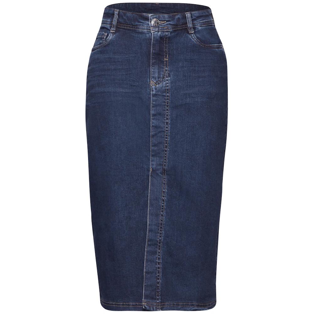 STREET ONE Jeansrock Aus Baumwolle Mit Stretchanteil