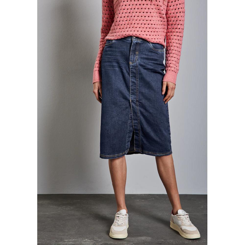 STREET ONE Jeansrock aus Baumwolle mit Stretchanteil