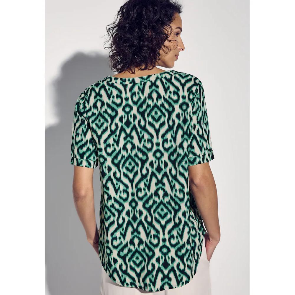 STREET ONE Kurzarmbluse Mit All-Over Print