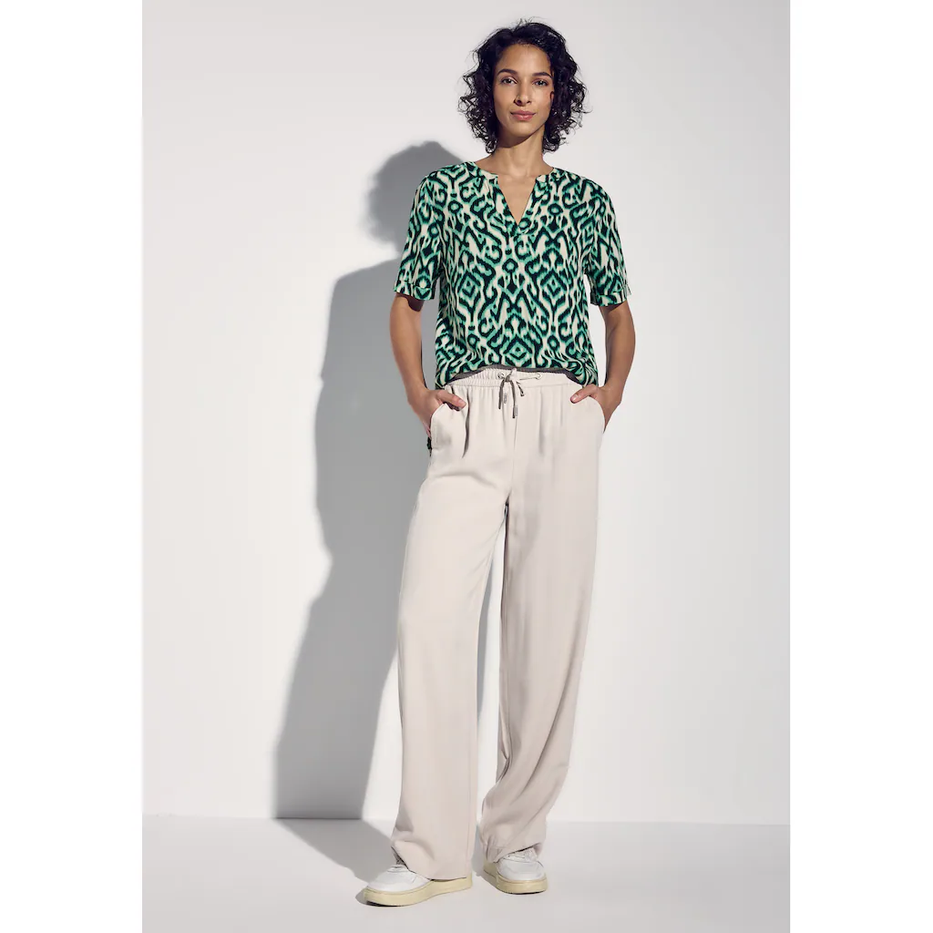 STREET ONE Kurzarmbluse Mit All-Over Print