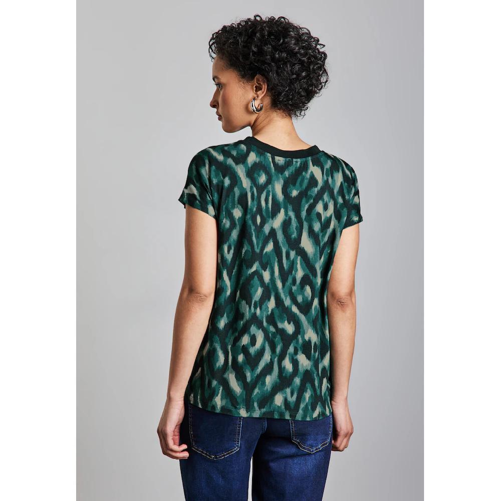 STREET ONE Kurzarmshirt Mit Grafischem Muster