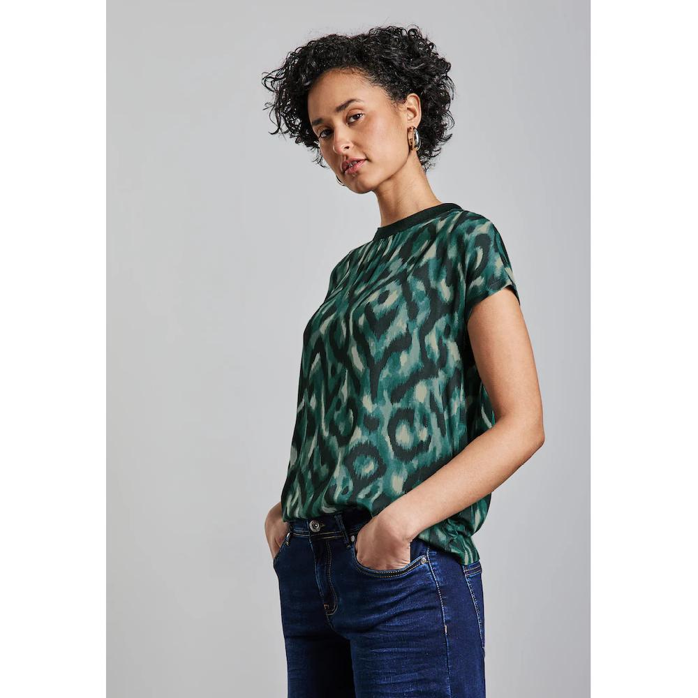 STREET ONE Kurzarmshirt mit grafischem Muster