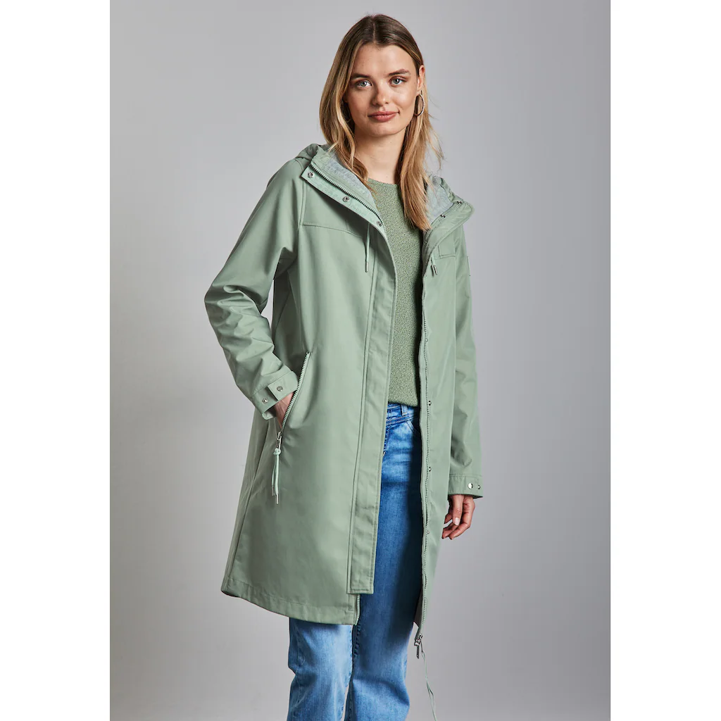 STREET ONE Kurzjacke mit Kapuze wasserabweisend