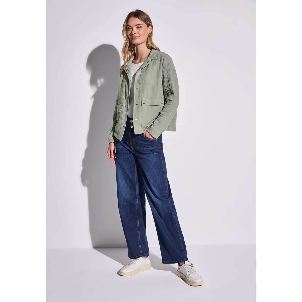 STREET ONE Kurzjacke Ohne Kapuze Mit Knopfleiste
