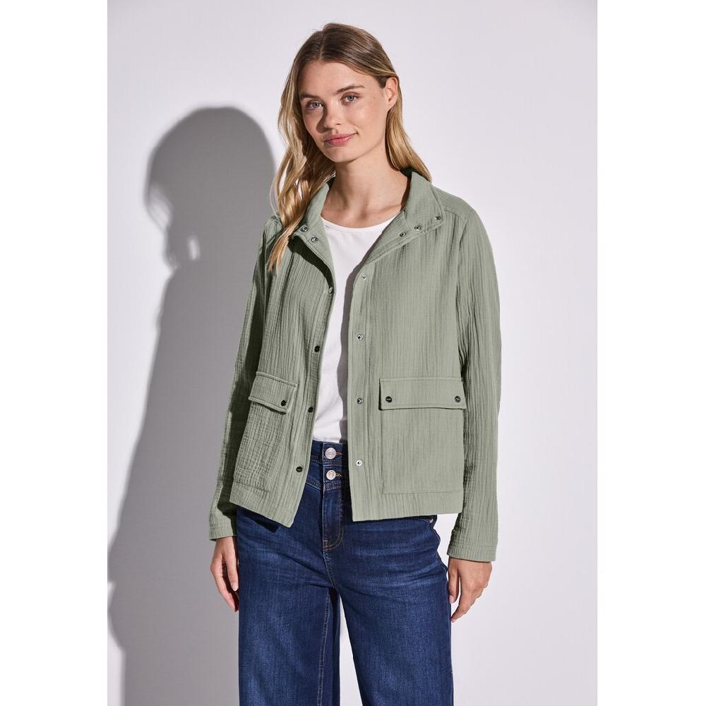 STREET ONE Kurzjacke ohne Kapuze mit Knopfleiste