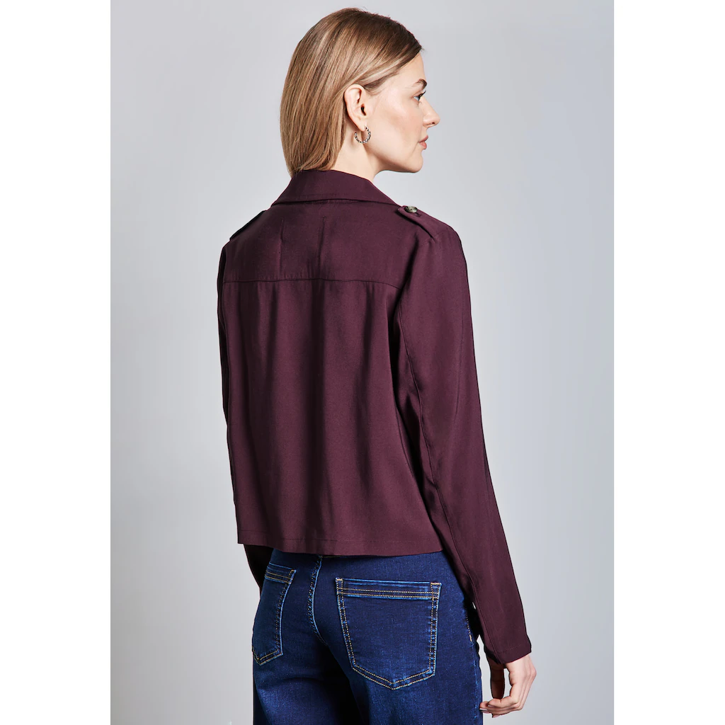 STREET ONE Kurzjacke Ohne Kapuze Mit Reverskragen