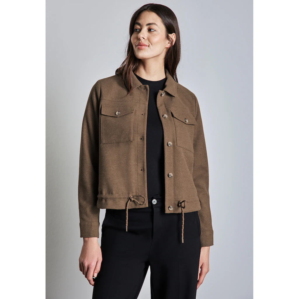 STREET ONE Kurzjacke ohne Kapuze mit Tunnelzug am Saum