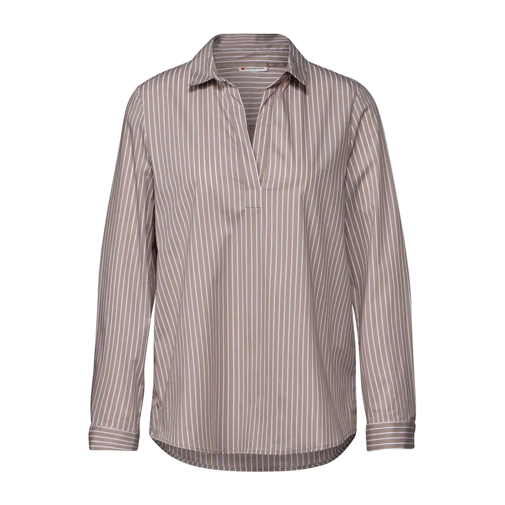 STREET ONE Langarmbluse Aus Baumwolle Mit Stretchanteil