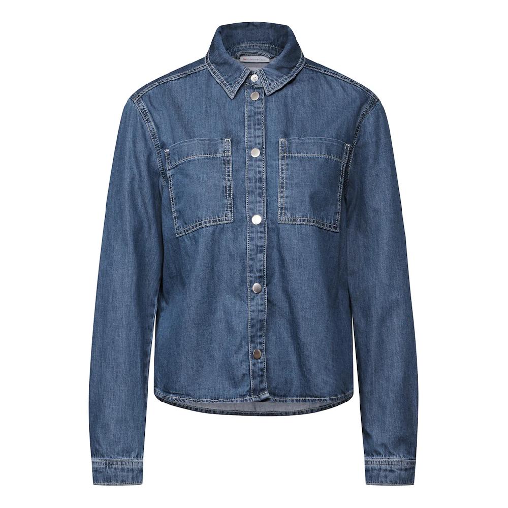 STREET ONE Langarmbluse Aus Reiner Baumwolle