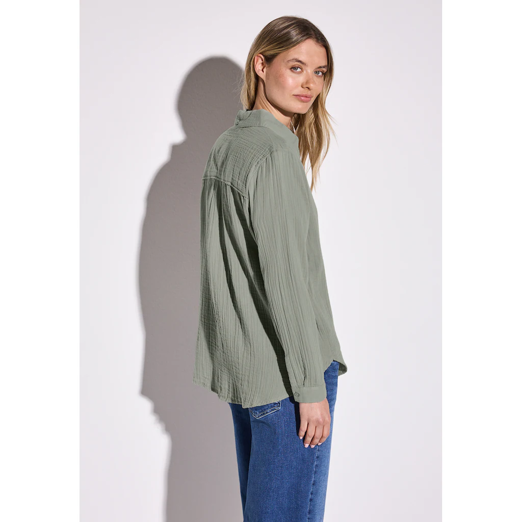 STREET ONE Langarmbluse Aus Reiner Baumwolle