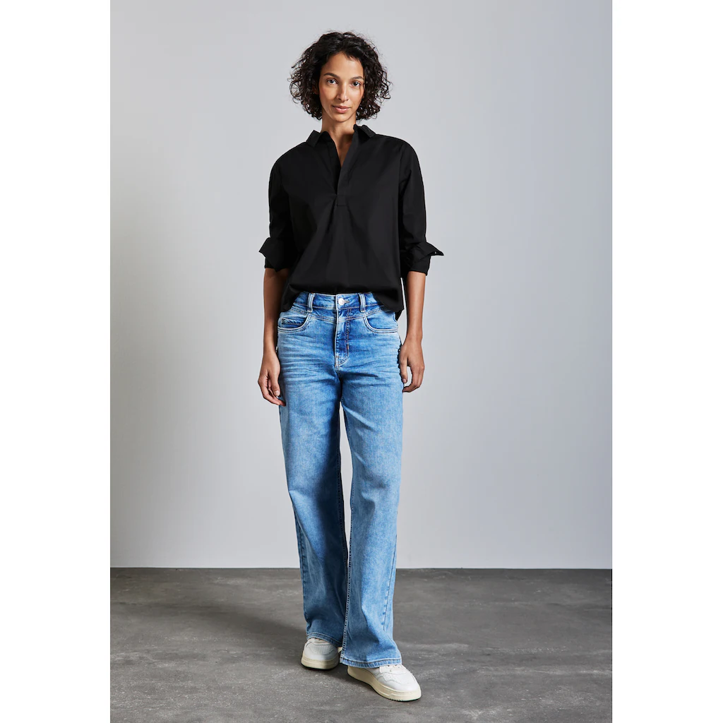 STREET ONE Langarmbluse Im Soften Baumwoll-Mix