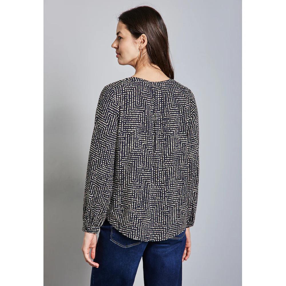 STREET ONE Langarmbluse Mit All-Over Print