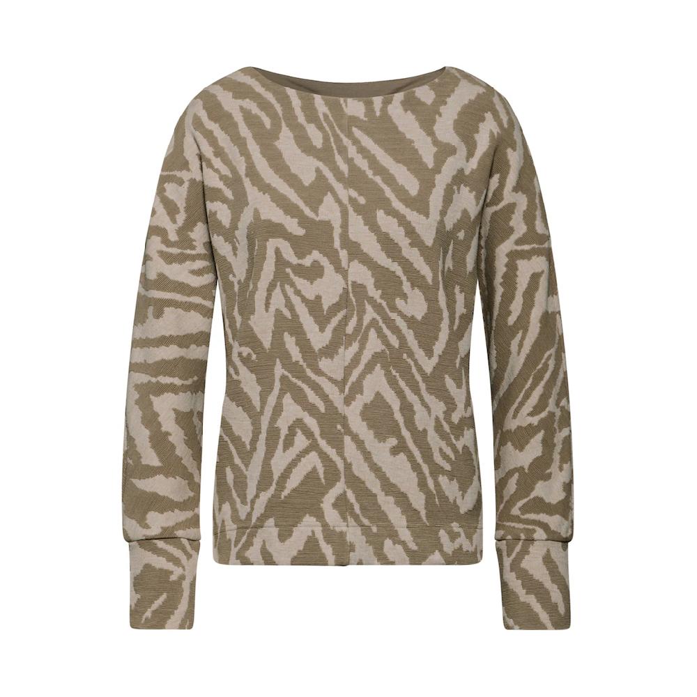 STREET ONE Langarmshirt Aus Elastischem Materialmix