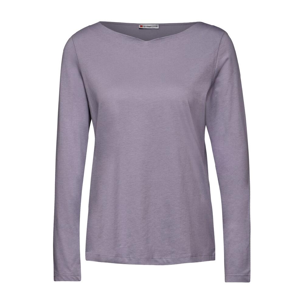 STREET ONE Langarmshirt Aus Reiner Baumwolle