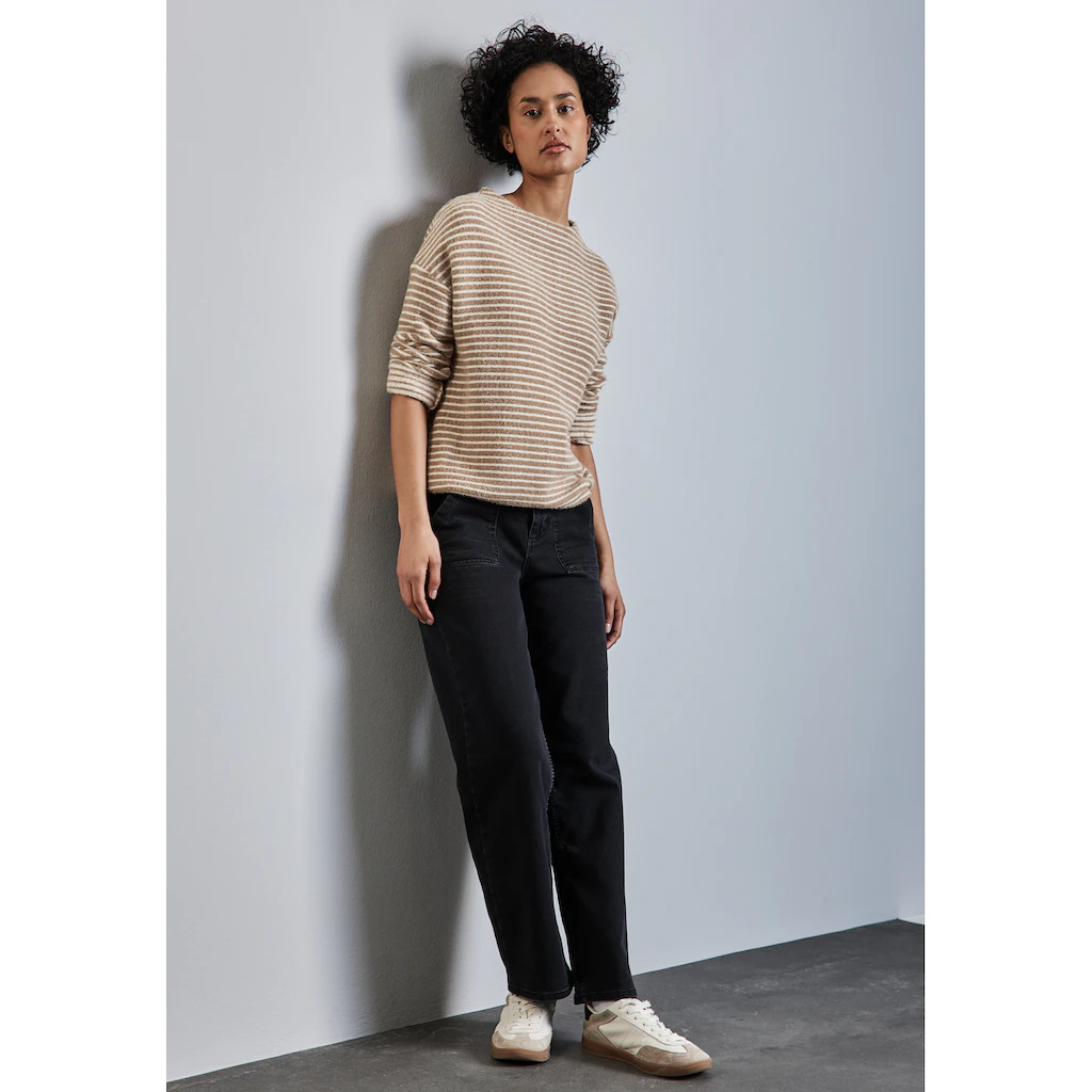 STREET ONE Langarmshirt Im Zeitlosen Streifen-Look
