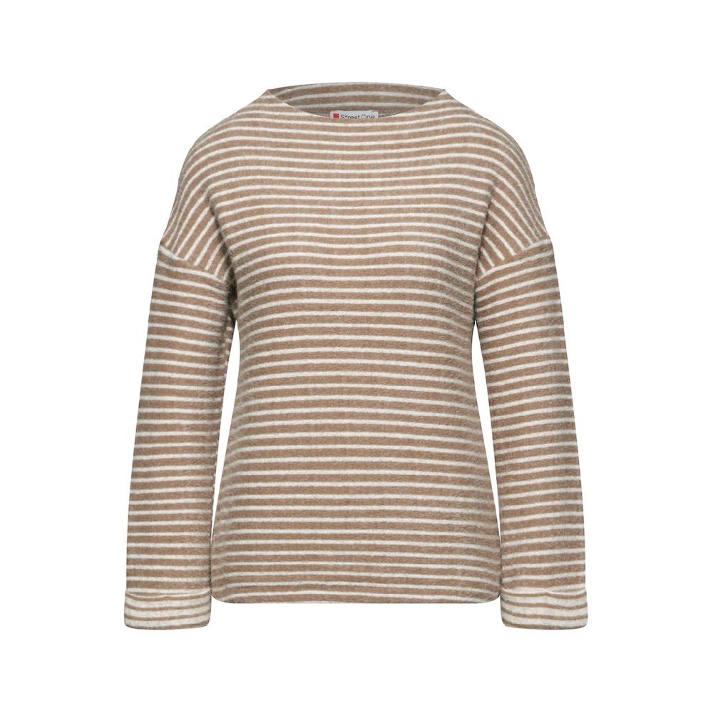 STREET ONE Langarmshirt Im Zeitlosen Streifen-Look