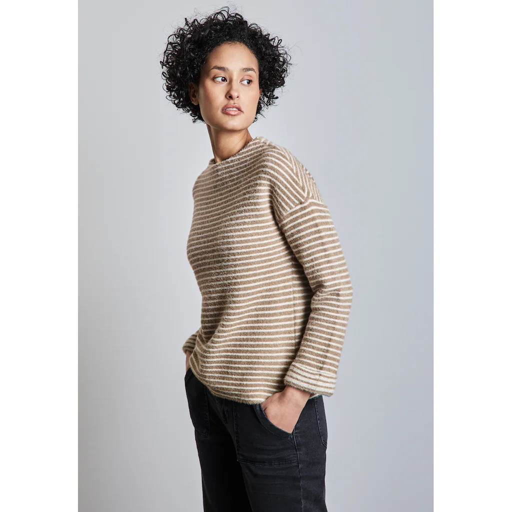 STREET ONE Langarmshirt im zeitlosen Streifen-Look
