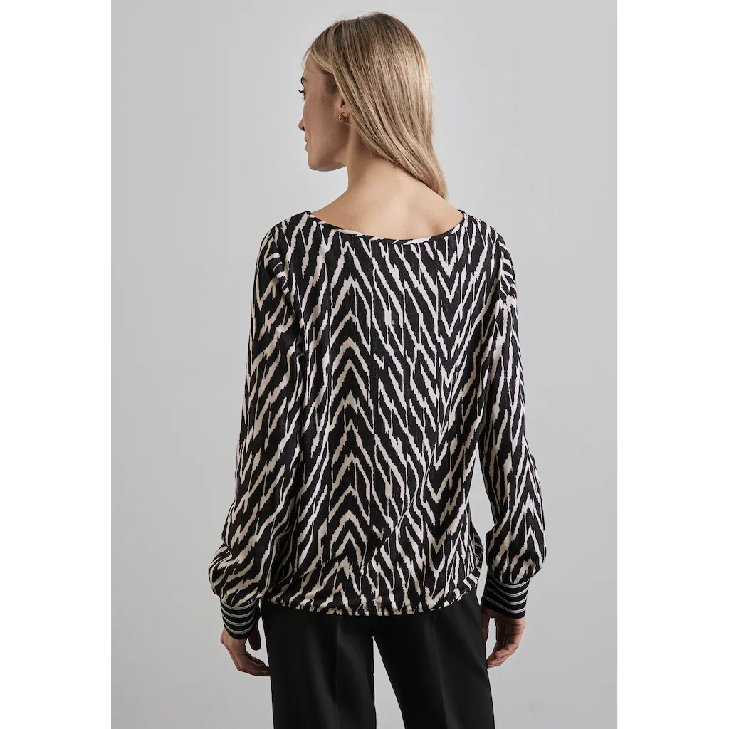 STREET ONE Langarmshirt Mit Cut-Out Detail