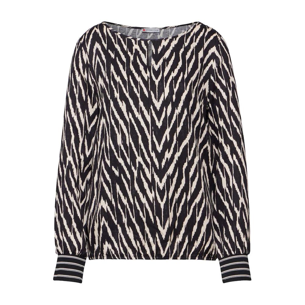 STREET ONE Langarmshirt Mit Cut-Out Detail