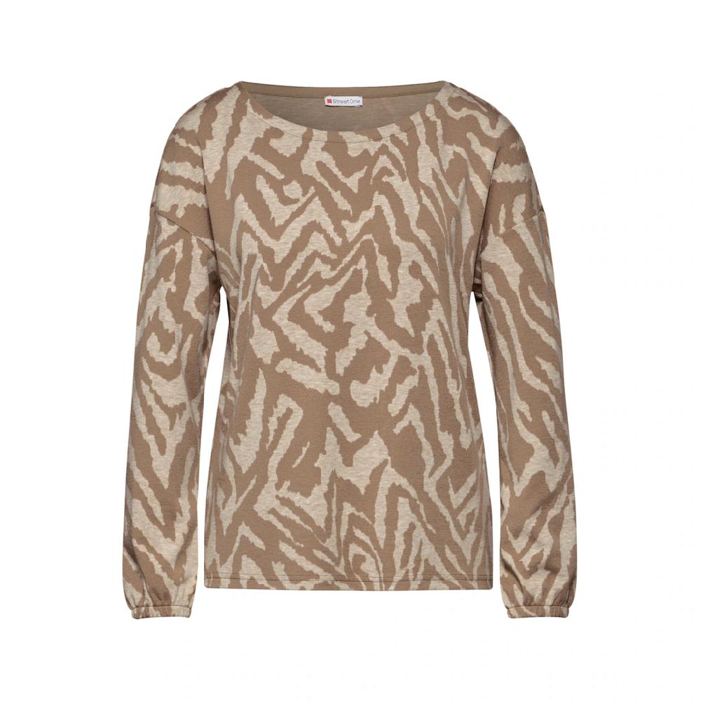 STREET ONE Langarmshirt Mit U-Boot-Ausschnitt