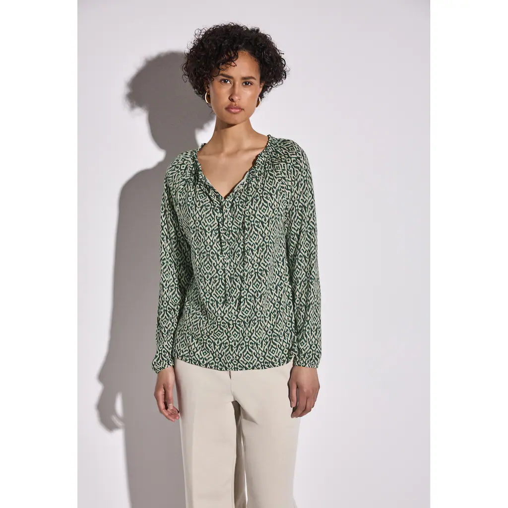 STREET ONE Langarmshirt mit U-Boot-Ausschnitt